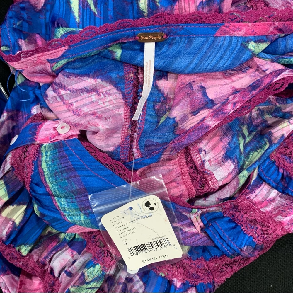 NWT Free People Women's Spring Fling Mini Dress size small - Picture 6 of 7